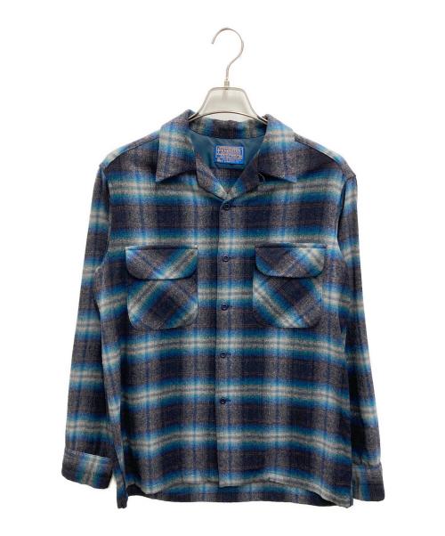 PENDLETON (ペンドルトン) 【古着】ウールボードチェックシャツ ブルー サイズ:M