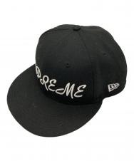 Supreme (シュプリーム) New Era (ニューエラ) スクリプトロゴ ベースボールキャップ ブラック