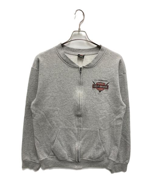 HARLEY-DAVIDSON (ハーレーダビッドソン) ジップアップスウェットジャケット グレー サイズ:L