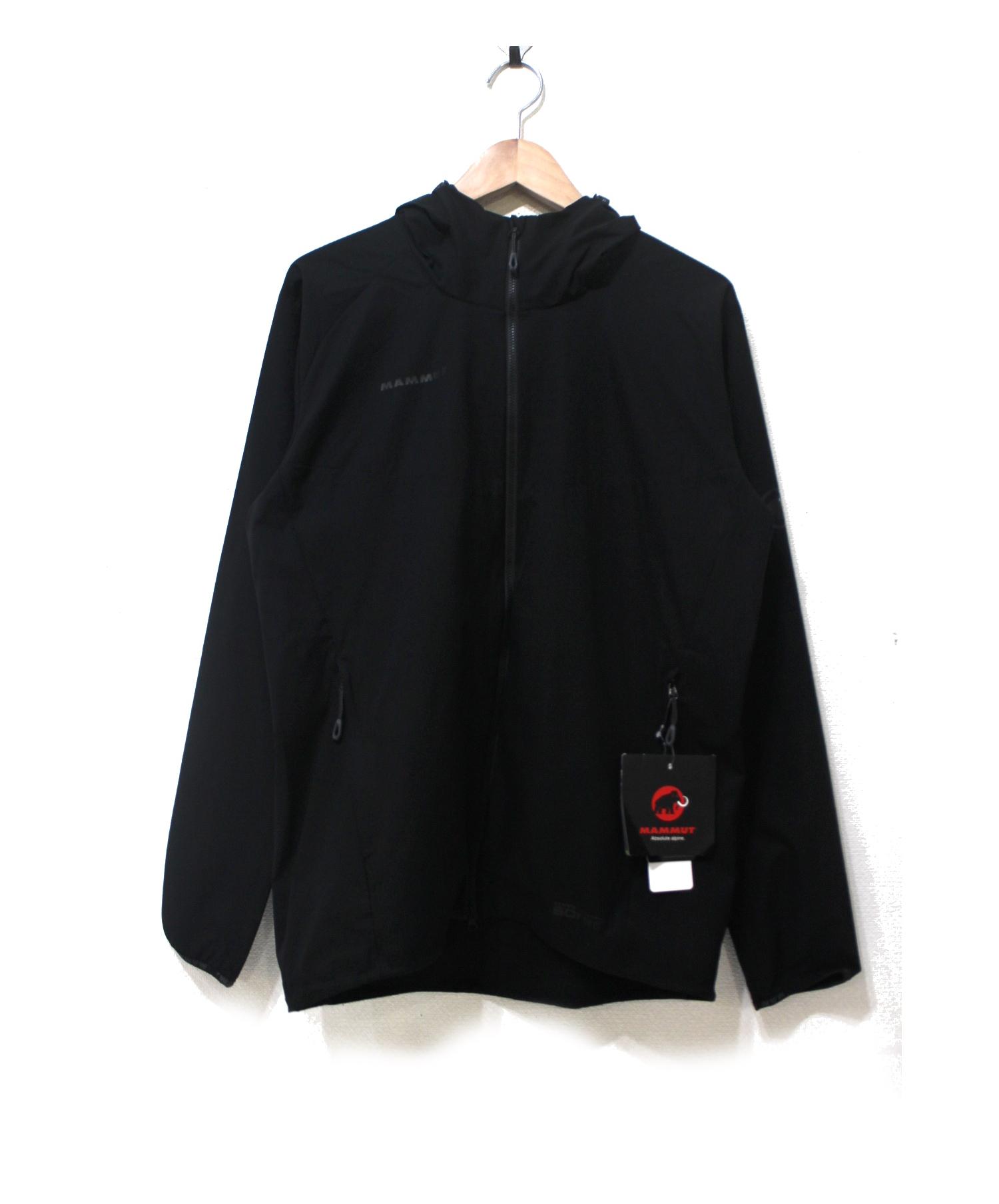 【中古・古着通販】MAMMUT (マムート) ソフトシェルジャケット ブラック サイズ:M(EU) L(JAPAN) 未使用品 Hooded