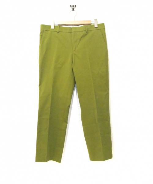HERMES（エルメス）HERMES (エルメス) テーパードスラックスパンツ 黄緑 サイズ:44の古着・服飾アイテム