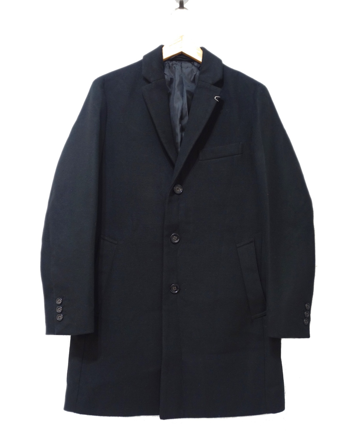 中古 古着通販 Inherit インヘリット チェスターコート ブラック サイズ S ブランド 古着通販 トレファク公式 Trefac Fashion