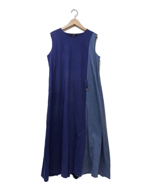 PS Paul Smith（ＰＳポールスミス）PS Paul Smith (ＰＳポールスミス) カラーブロッキングジャージー ワンピース ネイビー×ブルー サイズ:Sの古着・服飾アイテム