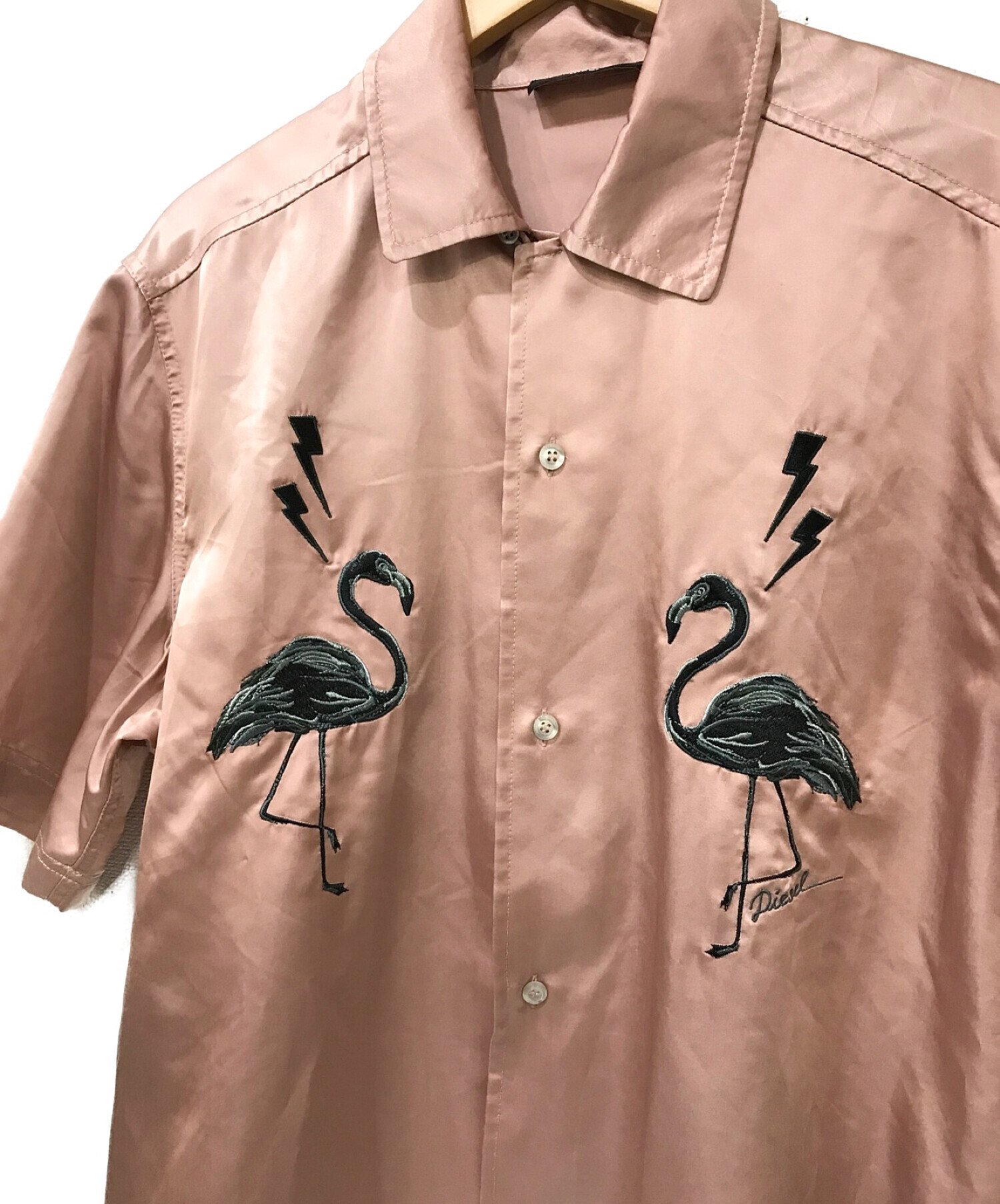 diesel pink flamingo shirt