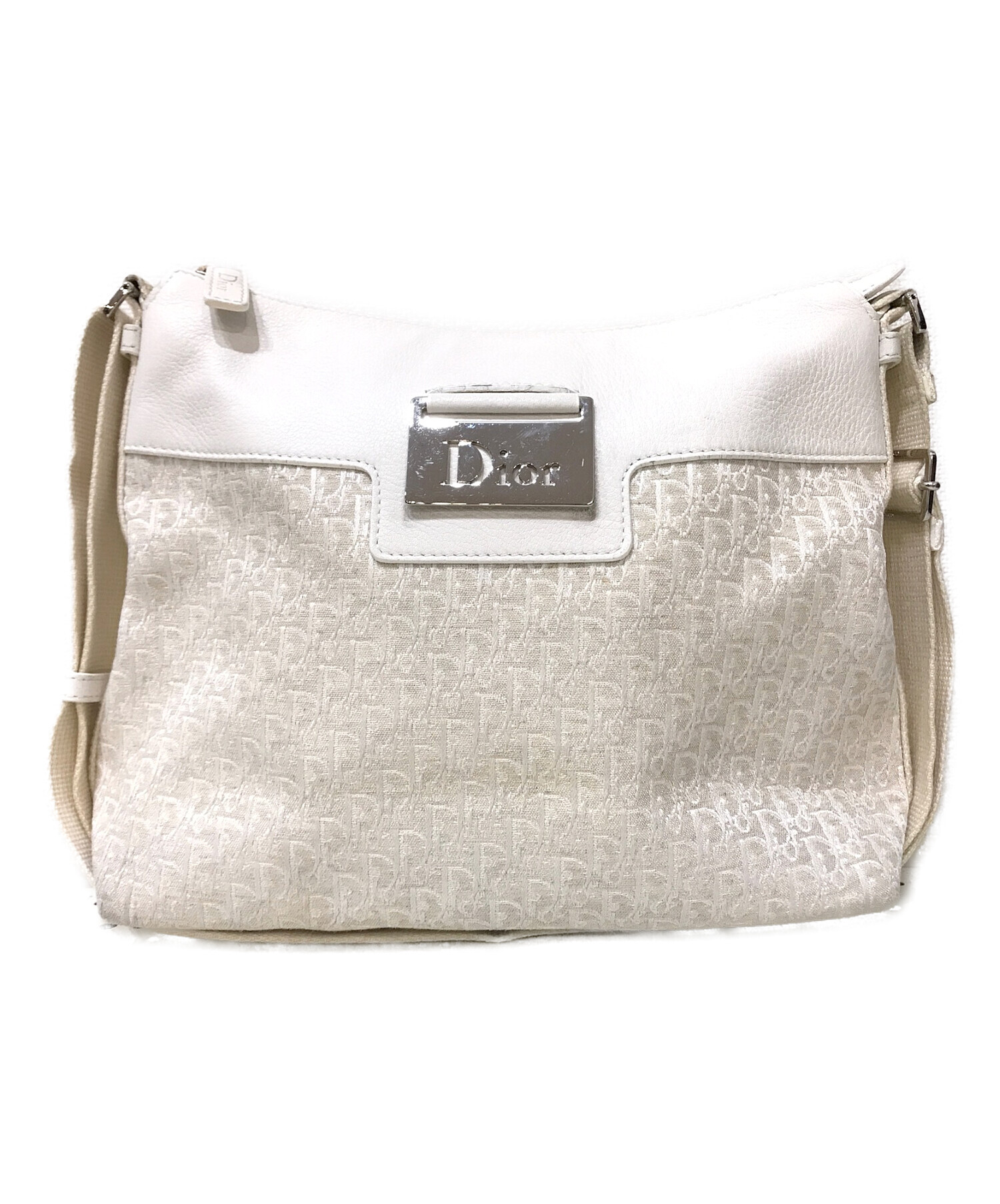 【中古・古着通販】Christian Dior (クリスチャン ディオール) ショルダーバッグ ホワイト｜ブランド・古着通販 トレファク公式