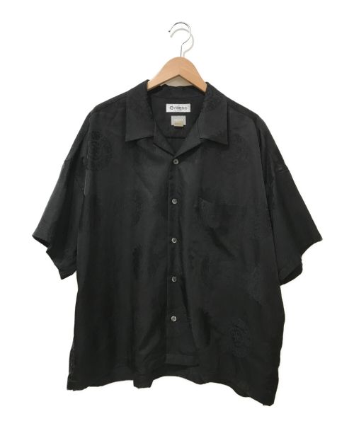 EVISEN（エビセン）EVISEN (エビセン) 総柄オープンカラーシャツ/GARCONS SHIRT ブラック サイズ:Lの古着・服飾アイテム