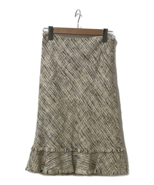 EPOCA（エポカ）EPOCA (エポカ) シルク混ツイードスカート ベージュ サイズ:40の古着・服飾アイテム