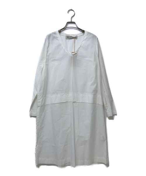 Midi-Umi（ミディウミ）Midi-Umi (ミディウミ) スキッパーシャツワンピース ホワイト サイズ:記載なしの古着・服飾アイテム