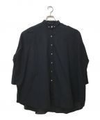 mizuiro-ind（）の古着「リネンブレンドオーバーサイズシャツ」｜ブラック