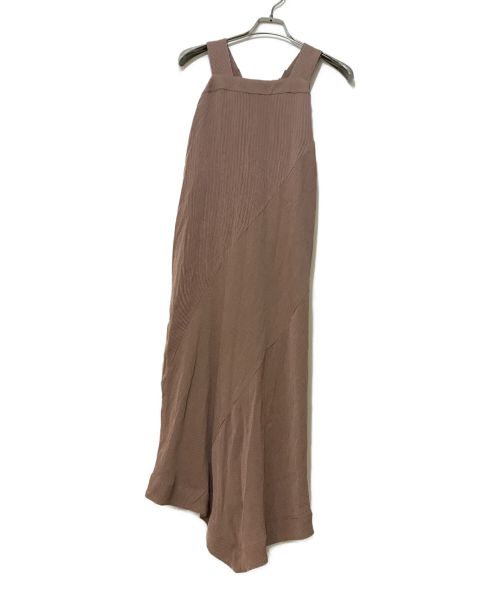 RITO（リト）RITO (リト) ベルテッドヒッコリージャカードサロペットドレス レッド サイズ:記載なしの古着・服飾アイテム