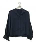 Christian Dior（）の古着「オープンカラーシルクシャツ」｜ブラック