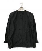 Christian Dior（）の古着「シルク混ノーカラーシャツ」｜ブラック