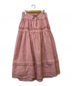 WONDERFUL WORLDワンダフルワールド）の古着「ティアードロングスカート」｜ピンク