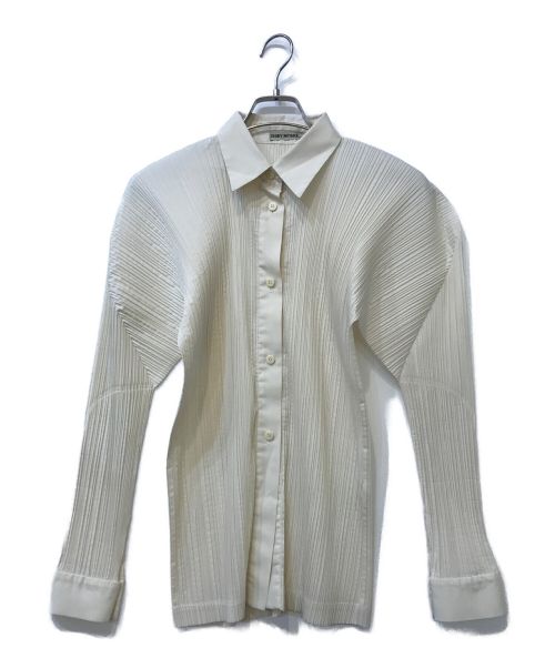 ISSEY MIYAKE（イッセイミヤケ）ISSEY MIYAKE (イッセイミヤケ) プリーツシャツ ホワイト サイズ:Mの古着・服飾アイテム