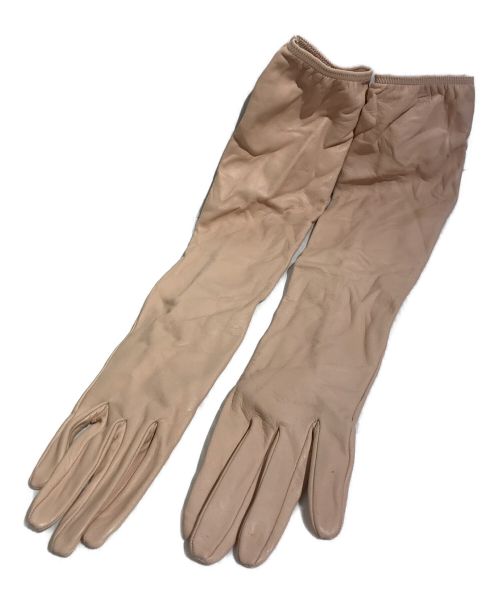 FENDI（フェンディ）FENDI (フェンディ) ロングレザー手袋 ピンク サイズ:Lの古着・服飾アイテム