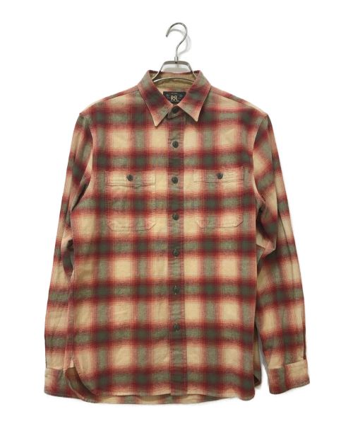 RRL（ダブルアールエル）RRL (ダブルアールエル) ダブルポケットチェックシャツ レッド サイズ:Mの古着・服飾アイテム