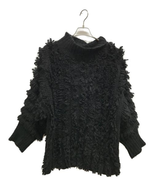 UN3D.（アンスリード）UN3D. (アンスリード) ループニットセーター ブラック サイズ:Fの古着・服飾アイテム