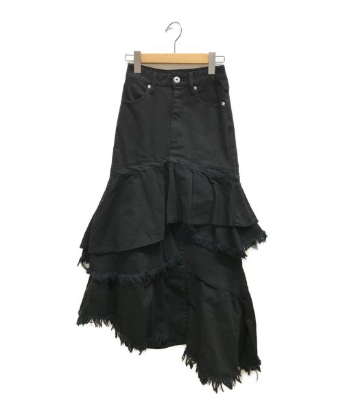 UN3D.（アンスリード）UN3D. (アンスリード) スカート ブラック サイズ:36の古着・服飾アイテム
