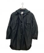 MIHARA YASUHIROミハラヤスヒロ）の古着「ドッキング フィールド シャツジャケット」｜ブラック
