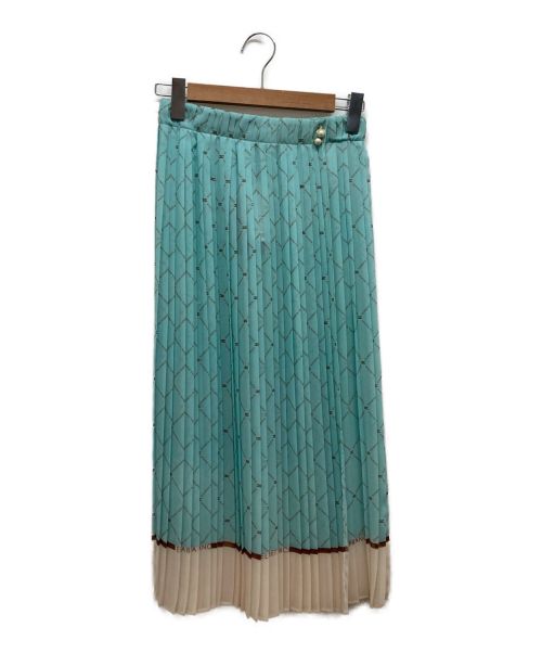 ELISABETTA FRANCHI（エリザベッタフランキ）ELISABETTA FRANCHI (エリザベッタフランキ) プリーツスカート スカイブルー サイズ:L 未使用品の古着・服飾アイテム