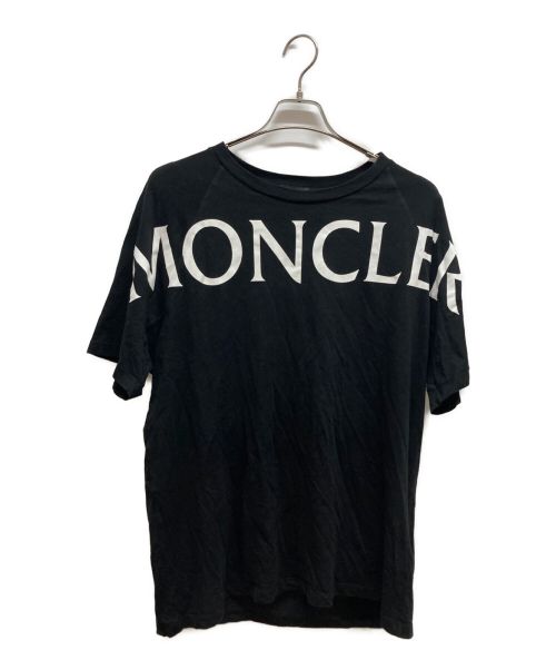 MONCLER（モンクレール）MONCLER (モンクレール) プリントロゴTシャツ ブラック サイズ:Ｌの古着・服飾アイテム
