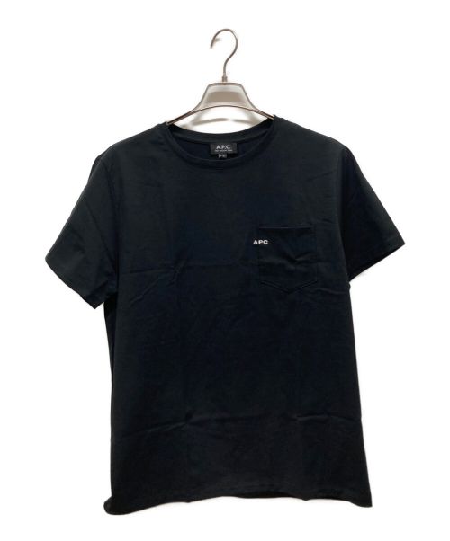 A.P.C.（アーペーセー）A.P.C. (アー・ペー・セー) 刺繍ロゴポケットTシャツ ブラック サイズ:L 未使用品の古着・服飾アイテム