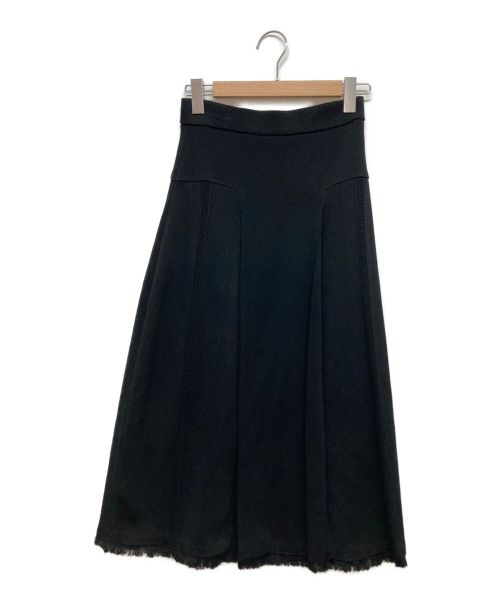 TAN（タン）TAN (タン) リネン混スカート ブラック サイズ:記載なしの古着・服飾アイテム