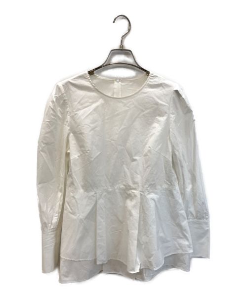 allureville（アルアバイル）allureville (アルアバイル) ペプラムブラウス ホワイト サイズ:2の古着・服飾アイテム
