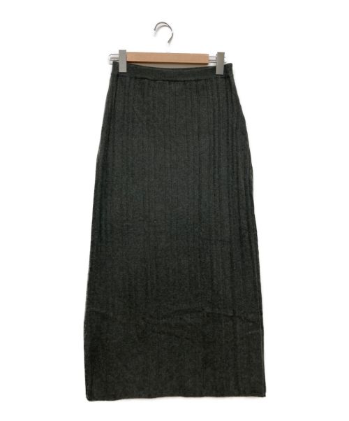 mizuiro-ind（ミズイロインド）mizuiro-ind (ミズイロインド) ニットスカート オリーブ サイズ:記載なしの古着・服飾アイテム