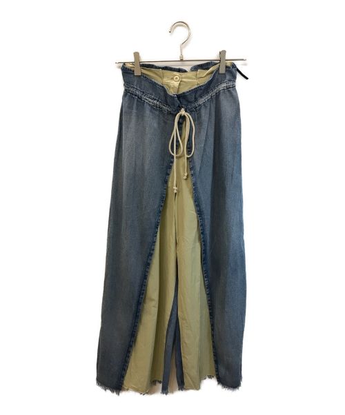 Ameri（アメリ）AMERI (アメリ) ワイドラップパンツ インディゴ サイズ:FREEの古着・服飾アイテム