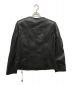 INGEBORG (インゲボルグ) ノーカラーレザージャケット ブラック サイズ:L：7800円
