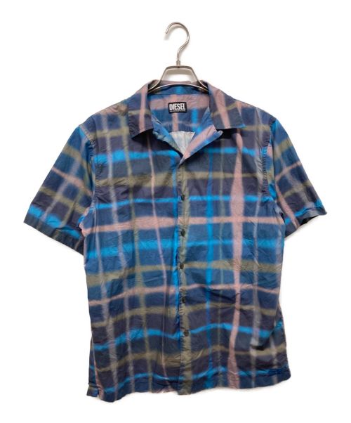 DIESEL（ディーゼル）DIESEL (ディーゼル) オーバーチェックシャツ ブルー サイズ:46の古着・服飾アイテム