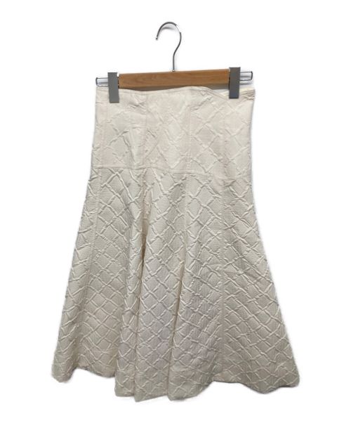 Rirandture（リランドチュール）Rirandture (リランドチュール) ふくれジャガードフレアスカート ホワイト サイズ:1の古着・服飾アイテム
