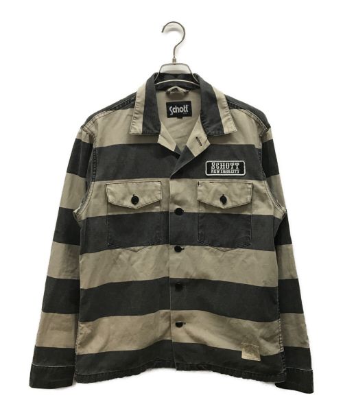 Schott（ショット）Schott (ショット) ジャケット ベージュ×ブラック サイズ:Lの古着・服飾アイテム