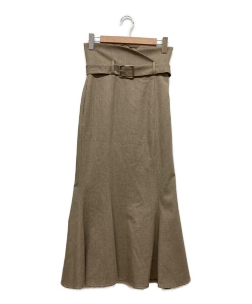 FRAY ID（フレイ アイディー）FRAY ID (フレイ アイディー) ベルト付きマーメイドスカート ブラウン サイズ:1の古着・服飾アイテム