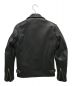 Schott (ショット) 襟付きシングルライダースジャケット ブラック サイズ:34 未使用品：49800円