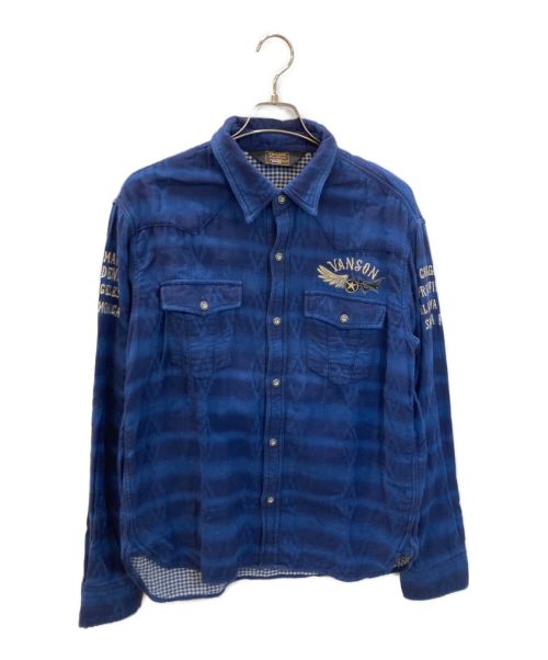 VANSON（バンソン）VANSON (バンソン) シャツ ブルー サイズ:XLの古着・服飾アイテム