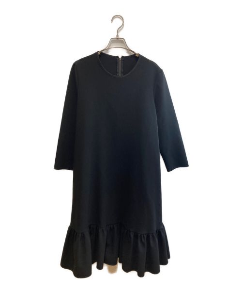 trefle（トレフル）trefle (トレフル) 裾フリルフレアワンピース ブラック サイズ:FREEの古着・服飾アイテム