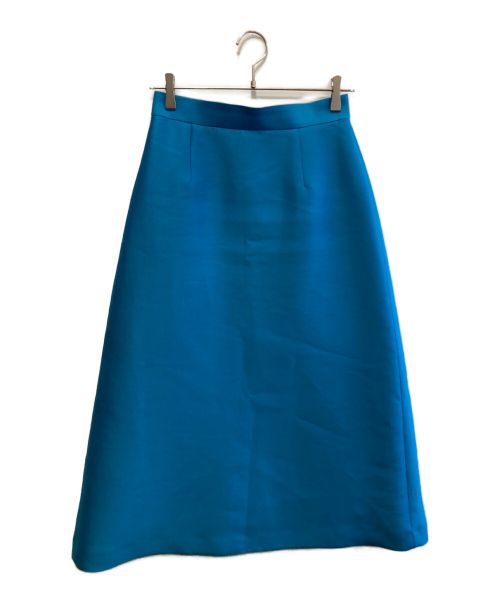 ANAYI（アナイ）ANAYI (アナイ) シルキーダブルクロスAラインスカート ブルー サイズ:38の古着・服飾アイテム