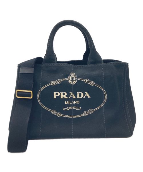 PRADA（プラダ）PRADA (プラダ) カナパ2wayハンドバッグ ブラックの古着・服飾アイテム