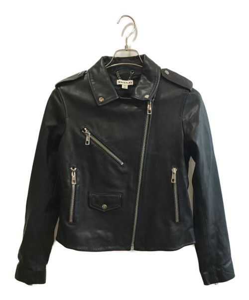WHISTLE（ホイッスル）WHISTLE (ホイッスル) レザーライダースジャケット ブラック サイズ:38の古着・服飾アイテム