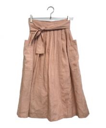 ISSEY MIYAKE（イッセイミヤケ）の古着「ラッププリーツスカート」｜ピンク