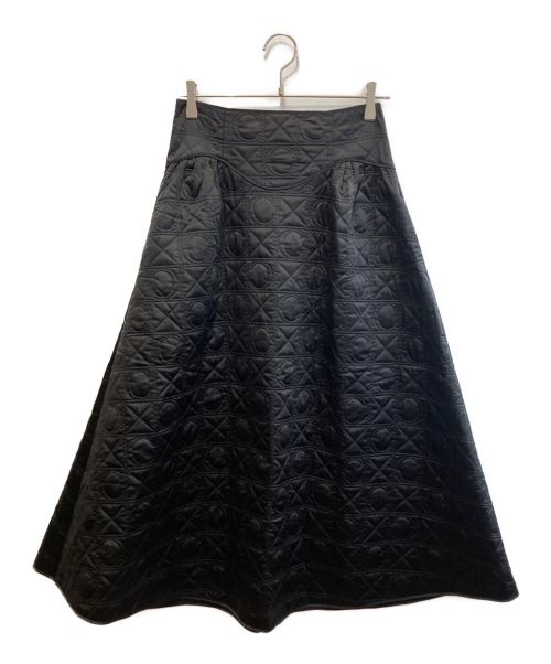 CELFORD（セルフォード）CELFORD (セルフォード) オリジナルキルティングスカート ブラック サイズ:Mの古着・服飾アイテム