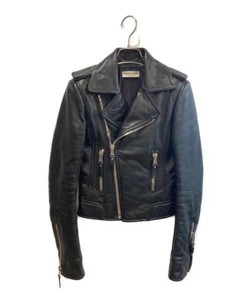 BALENCIAGA（バレンシアガ）BALENCIAGA (バレンシアガ) レザーライダースジャケット ブラック サイズ:34の古着・服飾アイテム