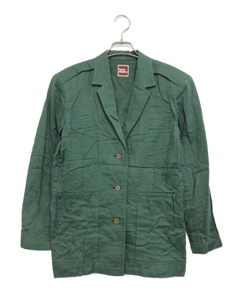ISSEY MIYAKE（イッセイミヤケ）ISSEY MIYAKE (イッセイミヤケ) 80’sテーラードジャケット グリーン サイズ:9の古着・服飾アイテム