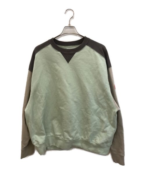 C.E（シーイー キャブエンプト）C.E (シーイー) PANEL SHOULDER CREW NECK グリーン サイズ:XLの古着・服飾アイテム