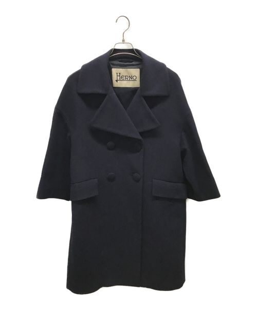 HERNO（ヘルノ）HERNO (ヘルノ) Pコート ネイビー サイズ:40の古着・服飾アイテム