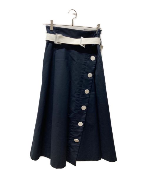 ADORE（アドーア）ADORE (アドーア) フロントボタンデザインスカート ネイビー サイズ:36の古着・服飾アイテム