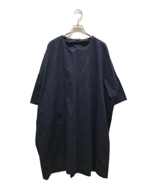 Y's（ワイズ）Y's (ワイズ) 七分袖コットンワンピース ネイビー サイズ:2の古着・服飾アイテム