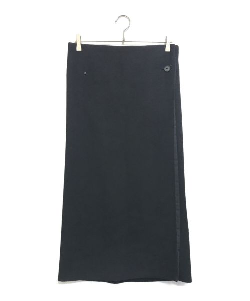 YOHJI YAMAMOTO（ヨウジヤマモト）YOHJI YAMAMOTO (ヨウジヤマモト) ラップウールスカート ブラック サイズ:2の古着・服飾アイテム